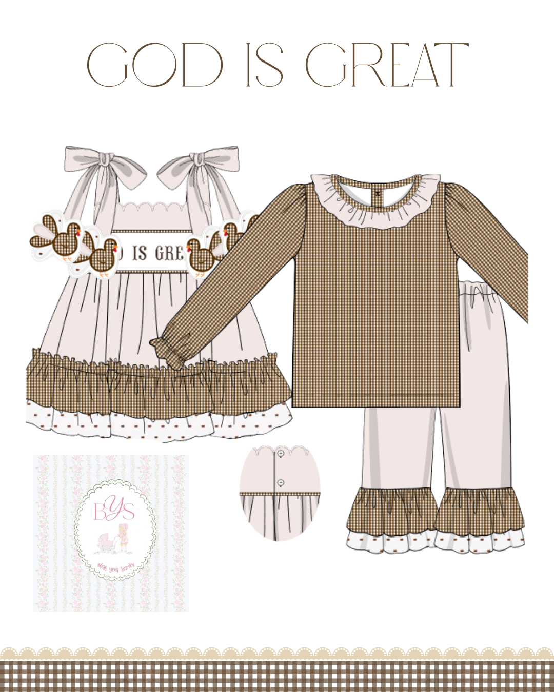 God Is Great Pant Set With Under Shirt