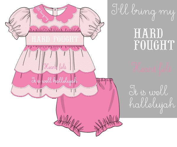 Hard Fought Hallelujah Diaper Cover Set  *** DEFECT****