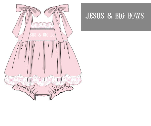 Jesus & Big Bows Skirted Bubble
