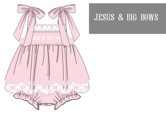 Jesus & Big Bows Skirted Bubble