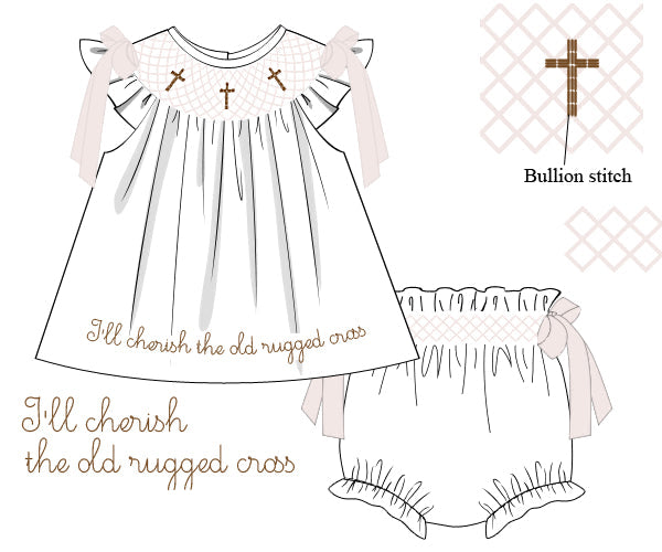 Old Rugged Cross Diaper Cover Set