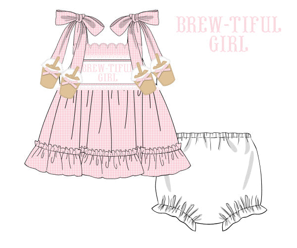 Brew-Tiful Girl Diaper Cover Set