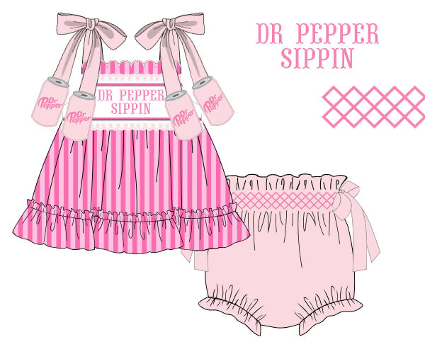 Dr Pepper Sippin Diaper Cover Set