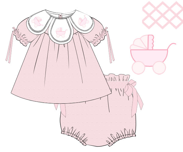 Baby Carriage Petal Neck