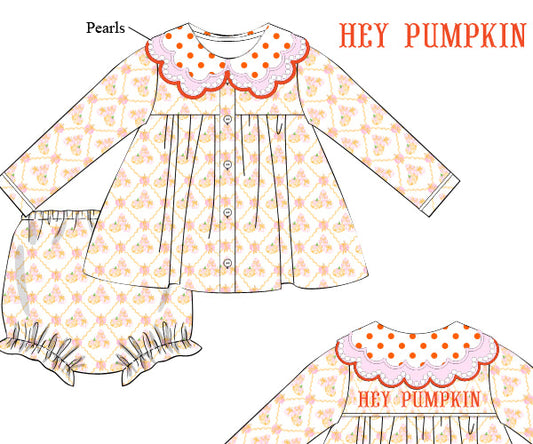 Hey Pumpkin Back Smock