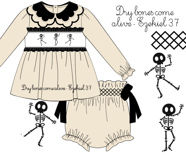 Dry Bones Diaper Cover Set