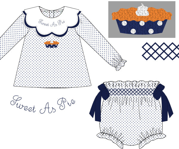 Sweet As Pie Diaper Cover Set