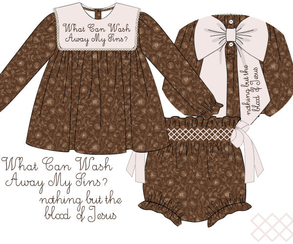 Nothing But The Blood Of Jesus Diaper Cover Set