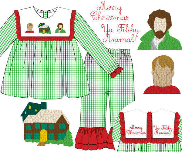 Merry Christmas Ya Filthy Animal Pant Set
