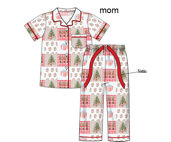 Moms BYS Exclusive Patchwork Match Pajama Set
