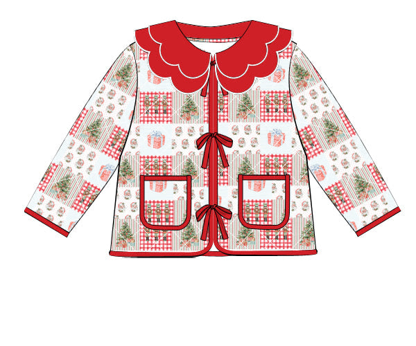 Christmas Patchwork Girls Jacket
