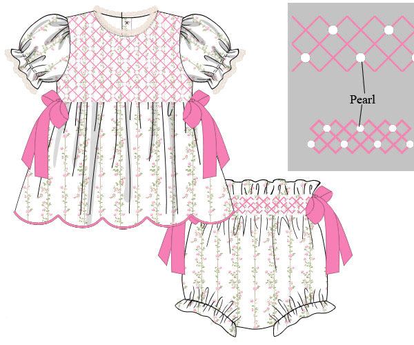 Dolly Floral Heirloom Diaper Cover Set