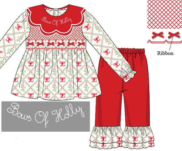 Bows Of Holly Pant Set