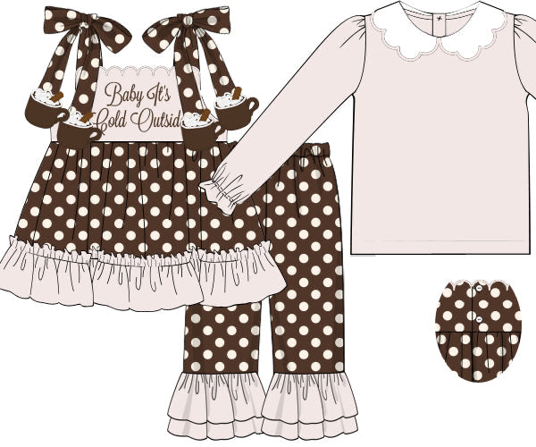 Baby It's Cold Outside Pant Set With Undershirt