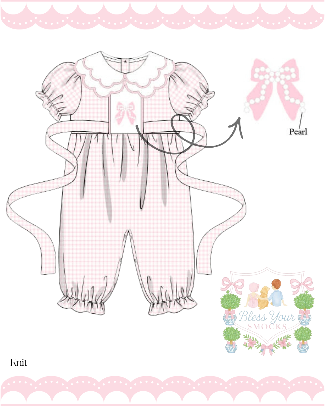 Pearl Bow Long Bubble