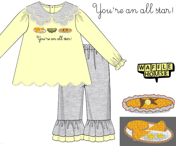 Waffle House Girls Pant Set
