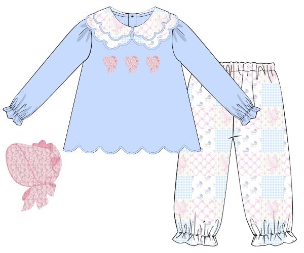 Patches + Bonnets Bubble Pant Set