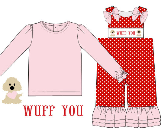 Wuff You Long Romper With Undershirt