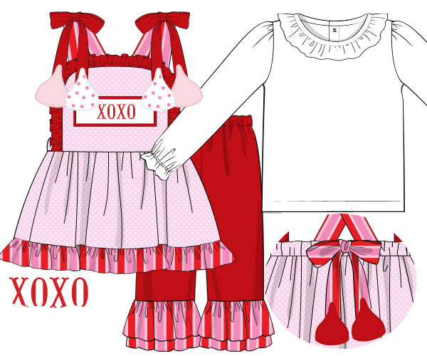 Hugs + Kisses Pant Set With Under Shirt