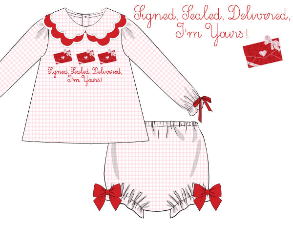 Signed, Sealed, Delivered, Im Yours Diaper Cover Set