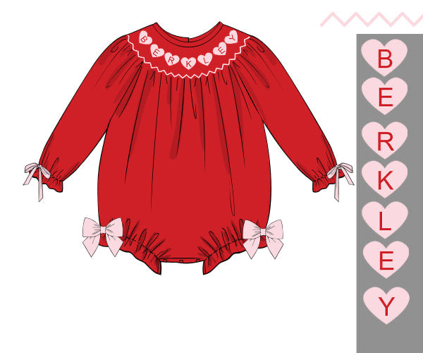 Pretty In Red Custom Name Bubble