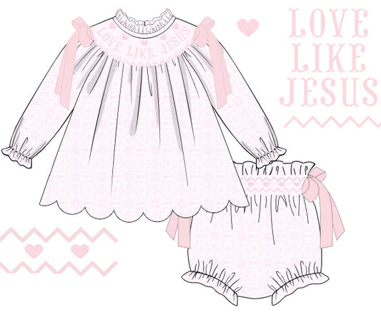 Love Like Jesus Heirloom Diaper Cover Set