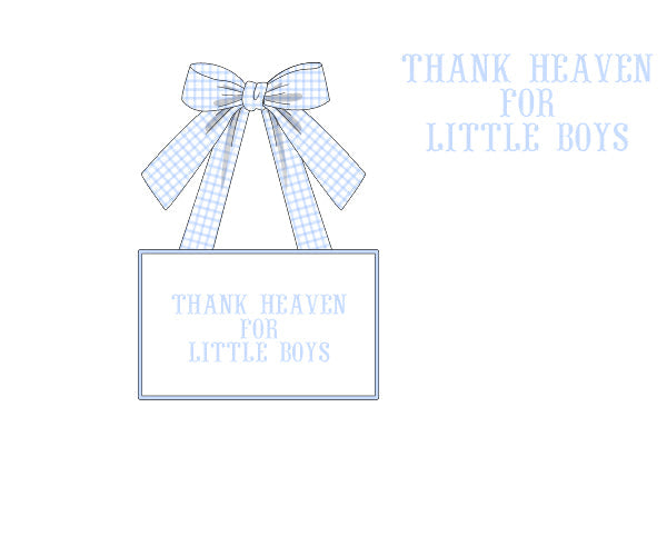Thank Heaven For Little Boys Door Hanger