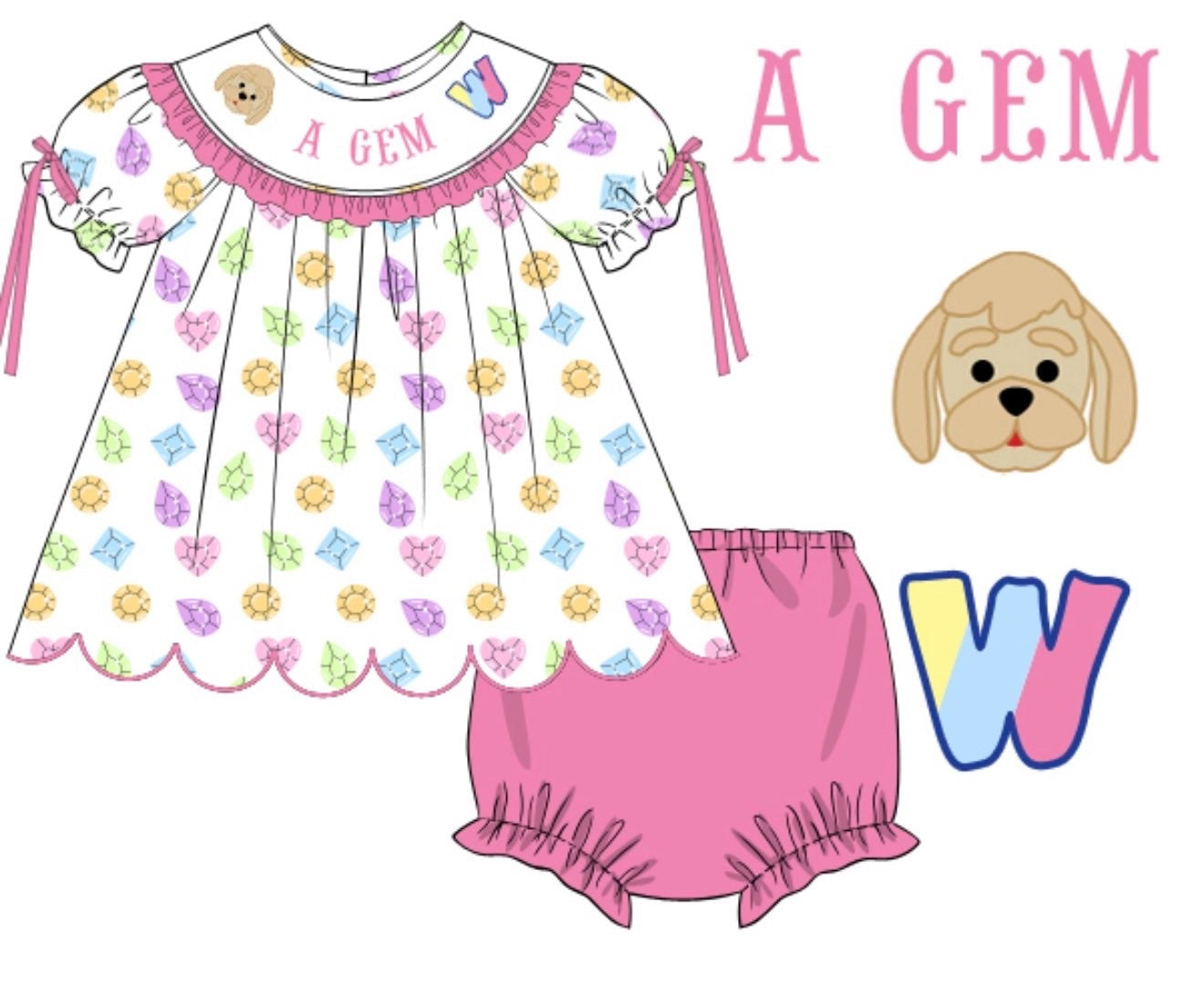 A Gem Diaper Cover Set