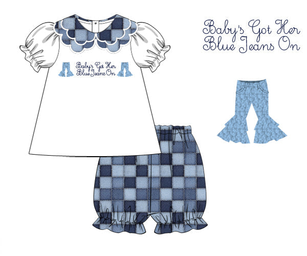 Baby's Got Her Blue Jeans On Girl's Set - Pre Order
