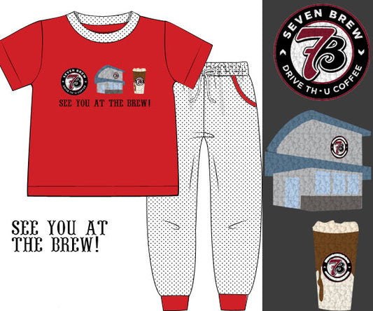 See You At The Brew!  Boy's Jogger Set - Pre Order