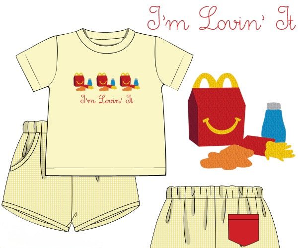 I'm Lovin' It Boys Shorty Set