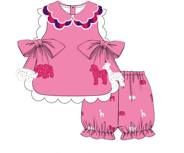 Animal Cracker Inspired Girls Bloomer Set