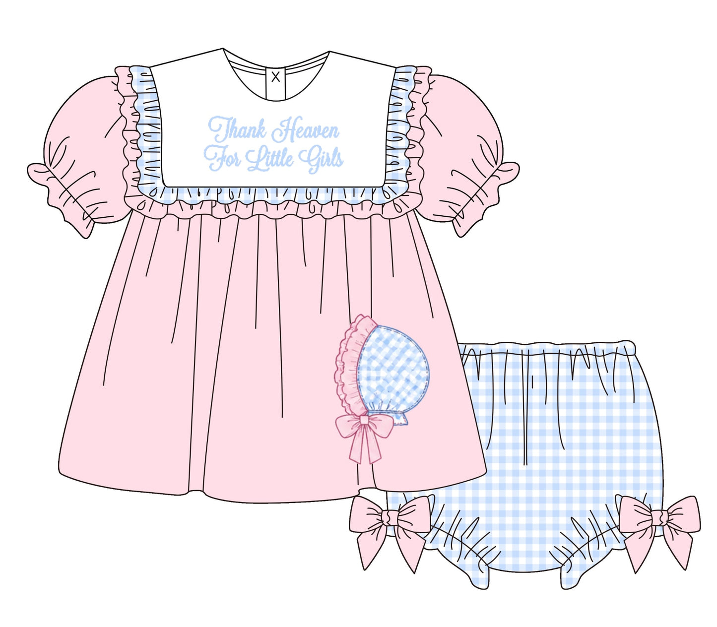 Thank Heaven For Little Girls Diaper Cover Set