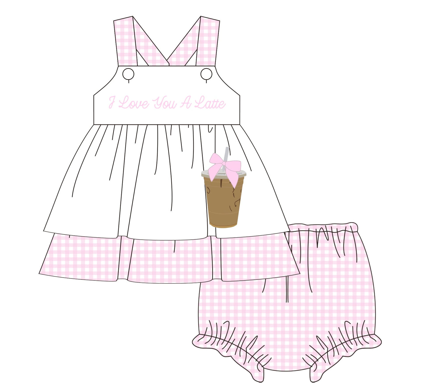 I Love You A Latte Diaper Cover Set