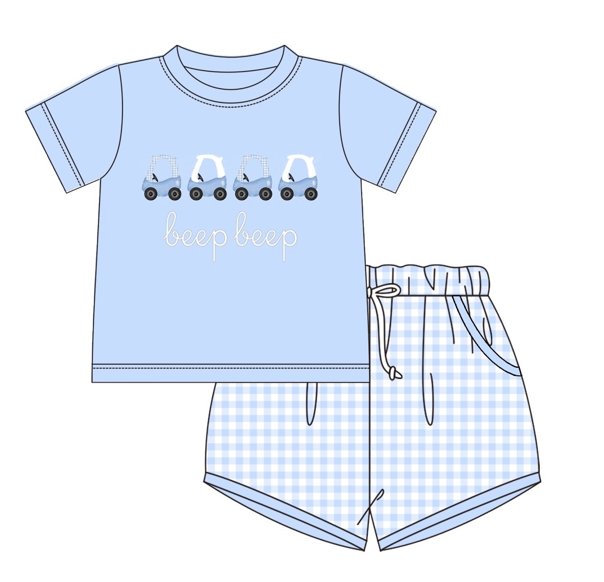 Beep Beep Boys Shorty Set