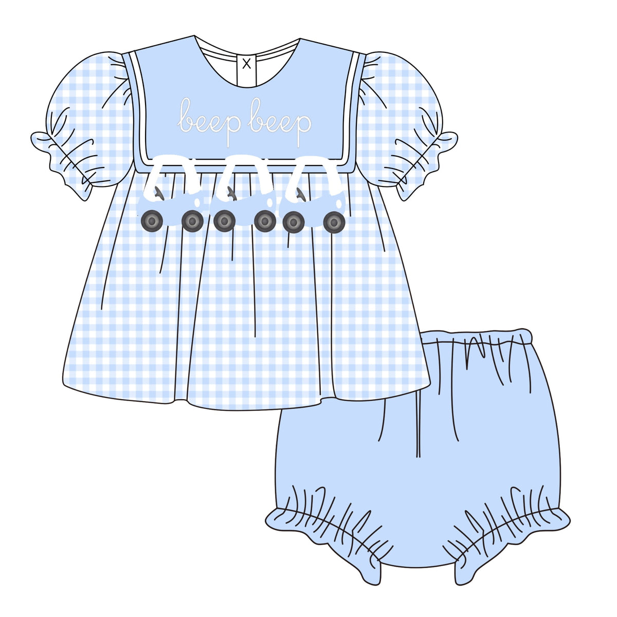 Beep Beep Girls Diaper Cover Set