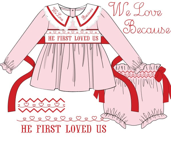 Because He First Loved Us Diaper Cover