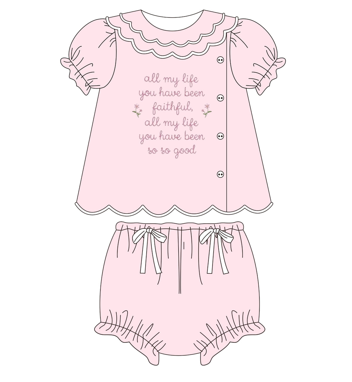 All My Life You Have Been Faithful Diaper Cover Set