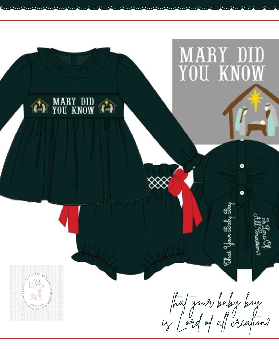 Mary Did You Know Diaper Cover Set
